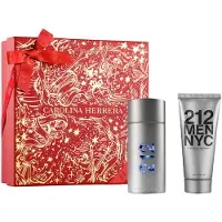 Carolina Herrera 212 Men Nyc Piece Gift Set Eau De Toilette 100ml Aftershave Balm 100ml