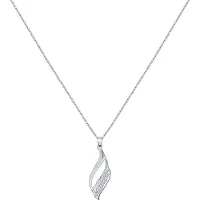 Cleor Collier Collier en argent 925/1000 et cristal femme || Taille Unique