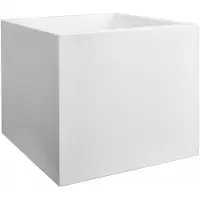 Elho Pot de Plante Carré Moderne Elho Blanc Ø 39 cm - Plastique Durable