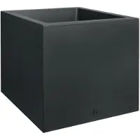 Elho Pot de Plante Carré Elho Noir Moderne Ø 39 cm en Plastique