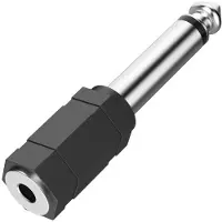 Hama Adaptateur audio, prise jack 3,5 mm mono - prise jack 6,3 mm mono