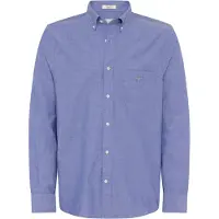 Gant pour homme. 3000100 Chemise Regular Fit classique en popeline bleue (S), Casuel, Coton, Manche longue