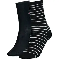 Tommy Hilfiger Lot De 2 Paires De Chaussettes À Rayures Th Women Sock 2p Smal/Black - 35-38