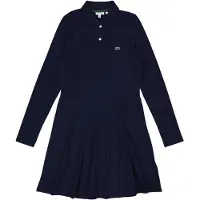 Lacoste Kids Pique Long Sleeve Dress Bleu 14 Years Fille