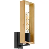 Eglo LITTLETON Applique/plafonnier Lampe éclairage - L11 x H33 x AL11,5 cm - noir - 1X40W excl - IP20