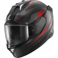 Shark Skwal i3 Mekarium, casque intégral ,Mat Noir/Gris/Rouge ,L