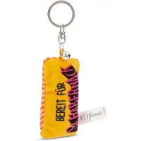 Magni Unisexe, Porte-clés, NICI Schlüsselanhänger Mini Plüschkissen Bereit für Schabernack mit Glöckchen 8cm, Multicolore