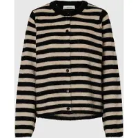 Selected Cardigan beige / noir
