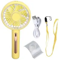 Generique Mini ventilateur de bureau à main, longue Endurance, avec Support de téléphone portable, pour le bureau