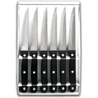 Lacor - 39060 - 6 Couteaux Pour Steak - Lame Crantée