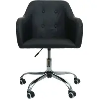 Mendler Chaise de bureau HWC-L92, chaise pivotante chaise de bureau chaise d'ordinateur fauteuil de bureau, avec accoudoirs ~ similicuir noir