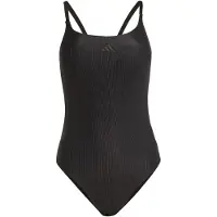 Adidas Iconisea Ribbed Padded Thin Straps Swimsuit Noir 38 Femme