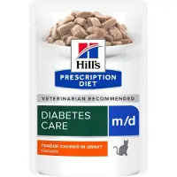 Hill's Pet Nutrition Prescription Diet m/d Diabetes Care Sachet Repas - Poulet - 12 x 85 g