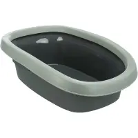 Trixie Be Eco Bac A Litiere Carlo Avec Rebord 31x14x43cm Anthracite Gris Vert