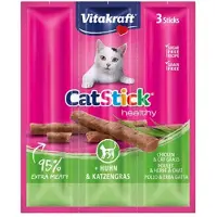 Vitakraft Cat Stick Mini - Poulet & Herbe à Chat - 8 + 2 gratis