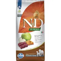 Farmina N&D Venison Pumpkin & Apple Adult Medium & Maxi - Venaison, potiron & pomme pour chiens adultes de races moyennes et grandes - 12 kg