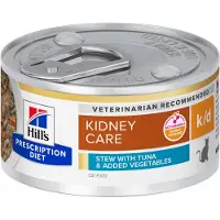 Hill's Pet Nutrition K/D Kidney Care mijoté au thon & aux légumes pour chat (boîte)