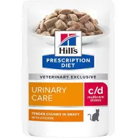 Hill's Pet Nutrition c/d - Urinary Stress - Feline - Poulet - sachets 24x 85 gr