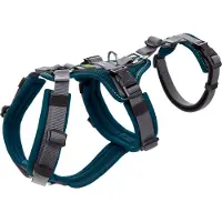 DOG SPORT Harnais de sécurité pour chasseur Maldon - M-L - Bleu-vert/gris
