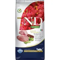 Farmina N&D Quinoa Cat weight managment - agneau et brocoli pour chats pour réduire le poids - 5 kg
