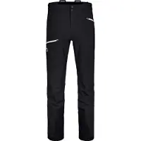 Ortovox - Pantalon de ski de rando coupe-vent et déperlant - Pizol Pants M Black Raven pour Homme en Softshell - Taille S - Noir