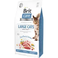 Brit Care Cat Grain-Free Large Cats - Croquettes hypoallergénique sans céréales avec canard et poulet pour chats de grandes races - 7 kg