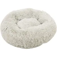 Beeztees Yali - Panier pour chien - Peluche - Gris clair - Diam. diam. 60 cm