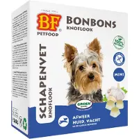 Biofood Bonbons Anti Puces et Tiques Mini Graisse de Mouton et Ail Chien 80 Pièces