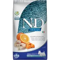 Farmina Ocean dog codfish, pumpkin and orange Adult mini 2,5 kg - morue, potiron & orange pour chiens adultes de petite race
