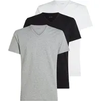 Calvin Klein Lv00nb4186 Short Sleeve V Neck Base Layer 3 Units Multicolore 2XL Homme