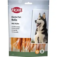 Trixie Denta Fun Rouleaux à mâcher au poulet pour chien - 30 pièces, environ 12 cm