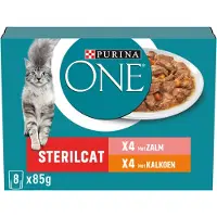 Purina One ONE Sterilcat Adulte Saumon & Dinde 85 g Aliment