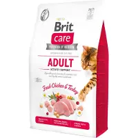 Brit Care Cat Grain-Free Adult Activity Support - Croquettes hypoallergéniques de dinde sans céréales pour les chats actifs - 2 kg