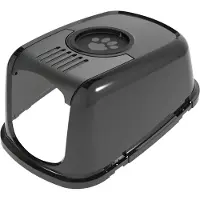 Peewee EcoDome - Bac à litière pour chat - Clapet (dont Couvercle pour filtre) - Noir