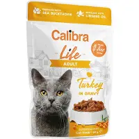 Calibra Life Pouch Adult Turkey In Sauce 28x85g Wet Cat Food Doré 28x85g