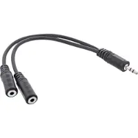 InLine - Répartiteur audio - mini-phone stereo 3.5 mm mâle pour mini-phone stereo 3.5 mm femelle - 2 m - noir