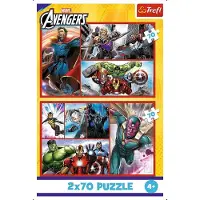 Trefl PUZZLE 2x70 Devenez un héros / Marvel 34439