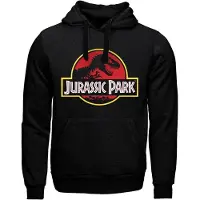 COTTON DIVISION § Jurassic Park - Logo Black Hoodie S