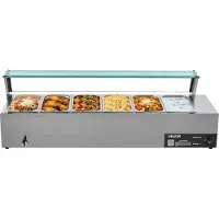 Vevor Chauffe-Plat Buffet à 6 Bacs de 4,7 L