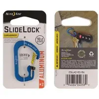 Nite Ize Sidelock Carabiner Aluminium 4 Porte-clés Bleu Bleu One Size