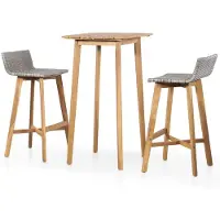 vidaXL Ensemble salon de jardin 8 pièces avec coussins crème pin massif