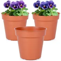 Ibergarden Zestaw Doniczek Okrągłych PROGARDEN 13 cm 3 szt. Ceglane Dekoracyjne (13 x 12 cm)