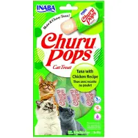 Inaba Churu Pops Cat Treat Collation humide avec du poulet et du thon 4x15g