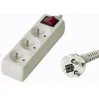 PremiumCord PP3K-03 extension d'alimentation 3 sortie(s) AC Blanc (3 m, CEE 7/4)