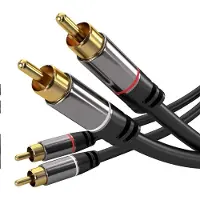 PremiumCord PremiumCord, Câble HQ RCA, 2 RCA mâles vers 2 RCA mâles - Câble de connexion audio vidéo, Pour TV, smartphones, MP3, HiFi, 5 mètres