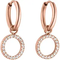 Purelei Boucles d'oreilles 'Closed Glow' or rose / transparent