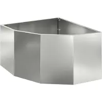 vidaXL Plante d'angle Argent 60 x 60 x 35 cm Acier galvanisé