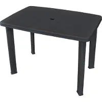 vidaXL Table de jardin anthracite 101x68x72 cm plastique