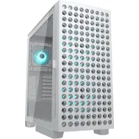 Cougar Airface ECO RGB, tour moyenne, sans bloc d'alimentation, USB/audio, ATX, 1x USB-C 3.2 Gen 2, 2x USB 3.0, blanc