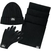 Lonsdale Acomb Set Beanie Noir S-M